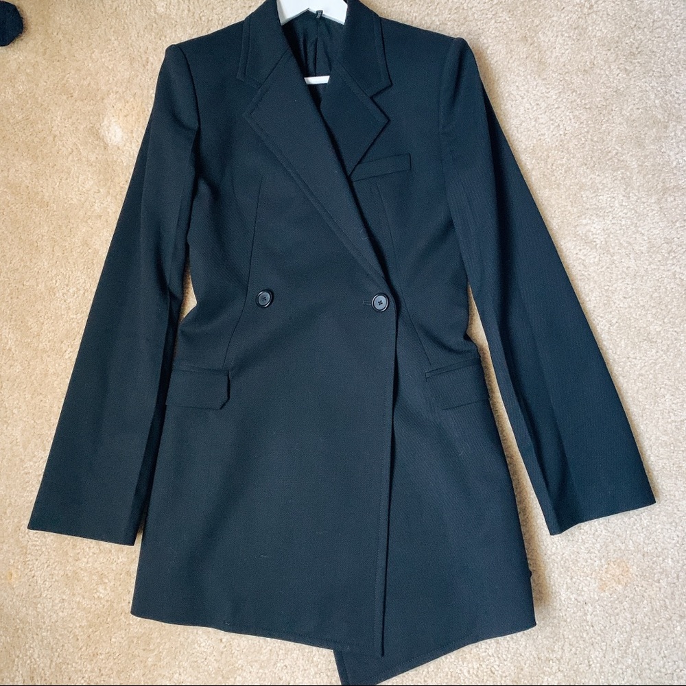 Deconstructed Double-Breasted Wool Blazer